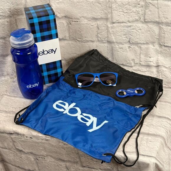 Ebay Branded Gift Pack Sport Water Bottle Satchel Bag Sunglasses Fidget Spinner - Picture 1 of 16